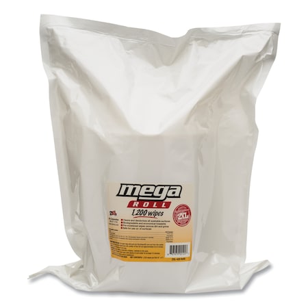 2Xl Gym Wipes Mega Roll Refill, 8 x 8, White, 1200/Roll, PK2 TXL L420